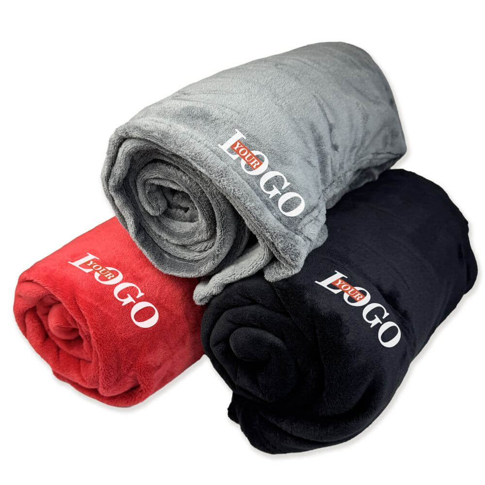 Подарунковий набір з логотипом – Шопер + Плед + Термочашка