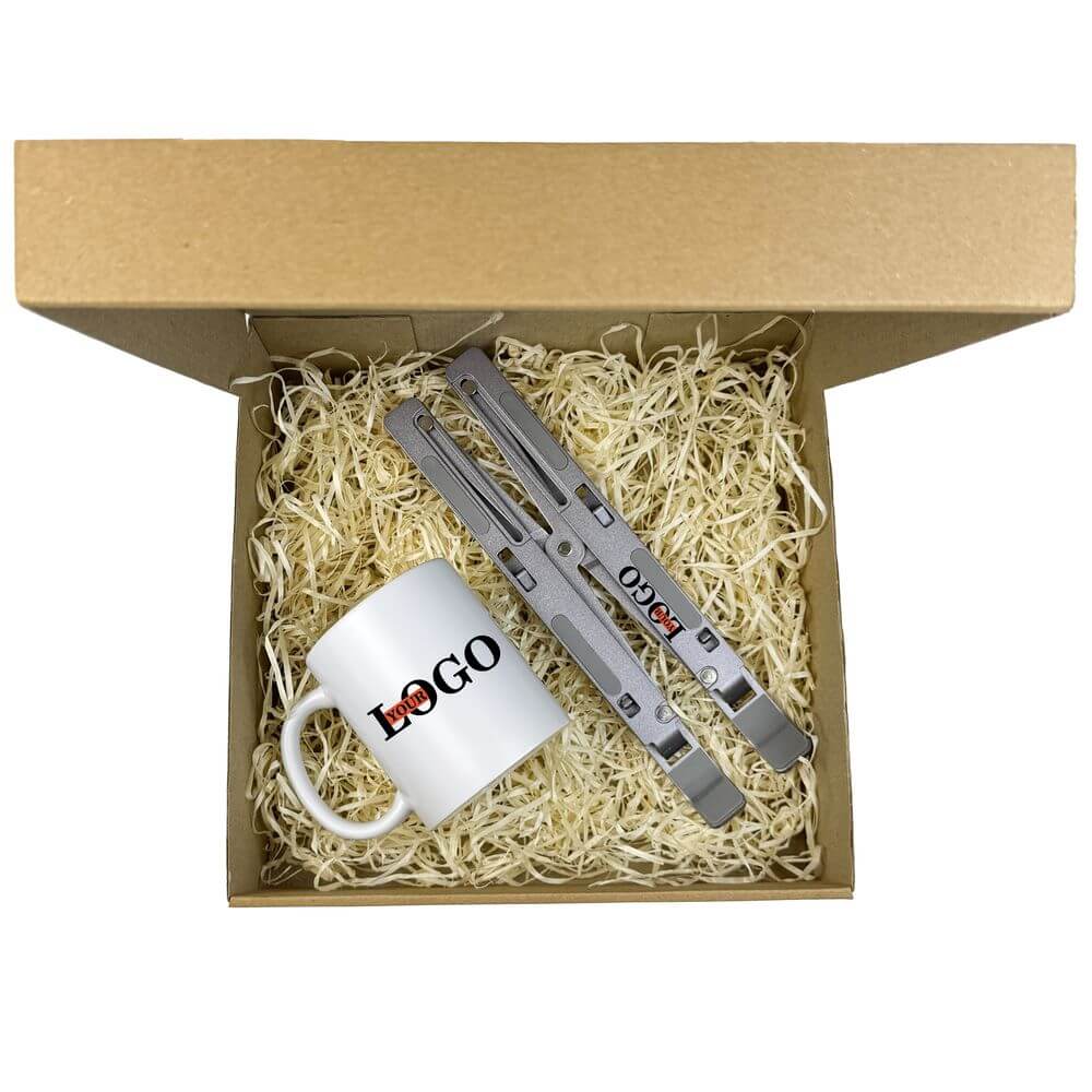 Подарунковий набір з логотипом – Підставка під ноутбук + Чашка