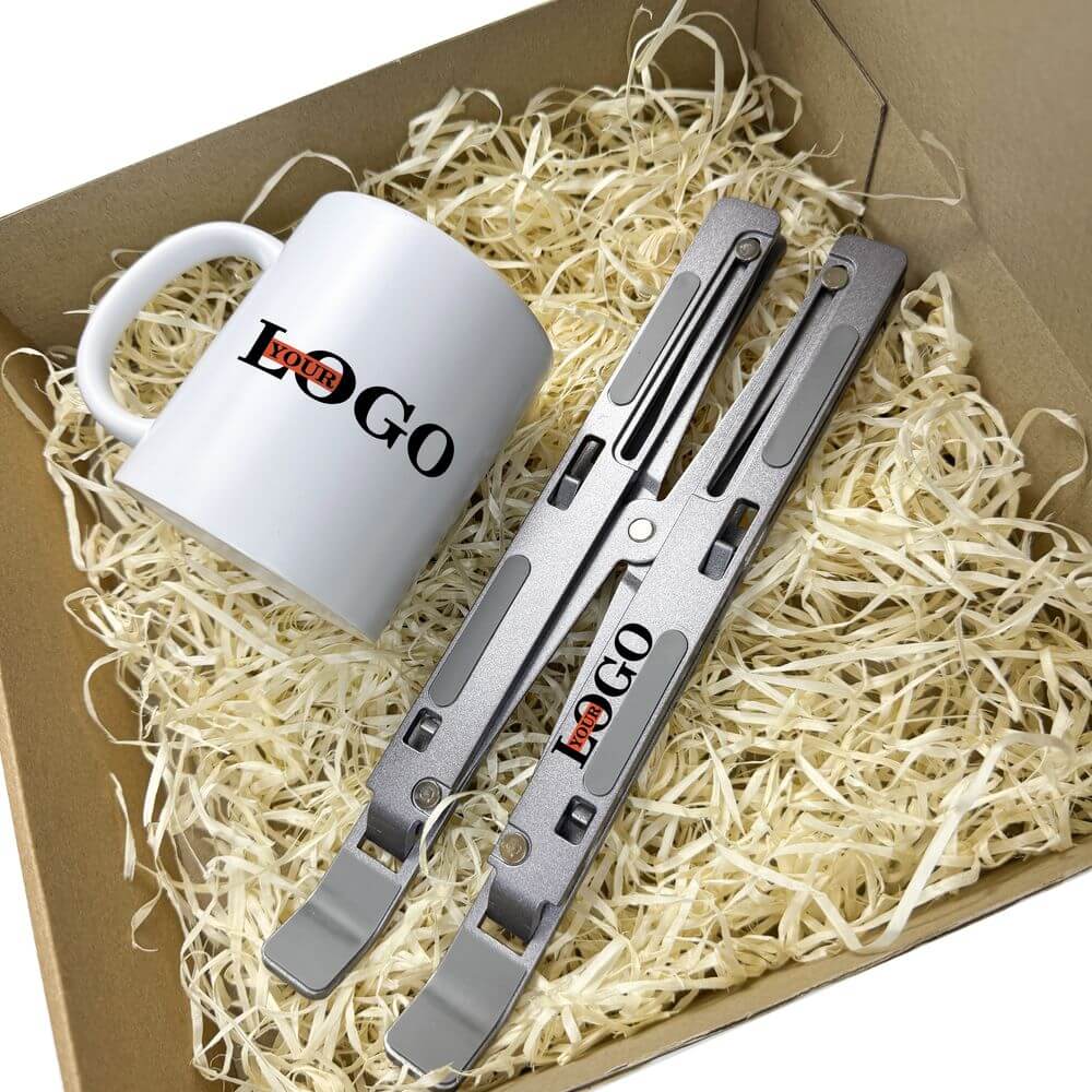 Подарунковий набір з логотипом – Підставка під ноутбук + Чашка