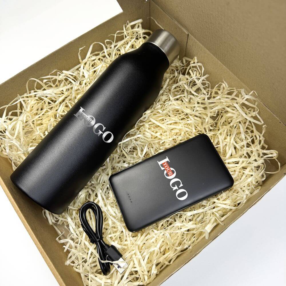 Подарунковий набір з логотипом – Термос + Повербанк