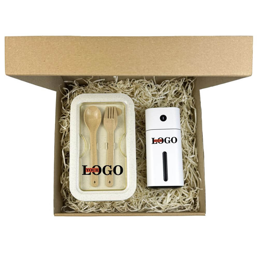 Подарунковий набір з логотипом – Зволожувач + Ланчбокс