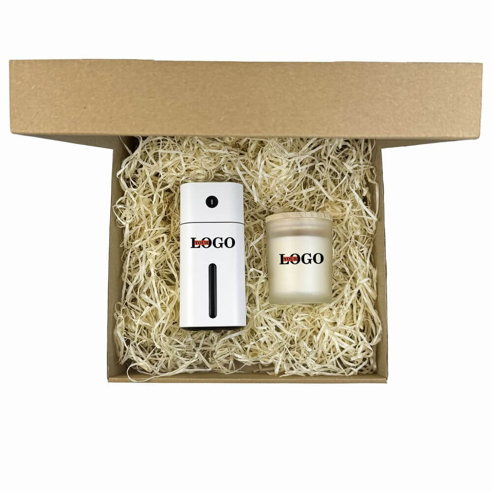 Подарунковий набір з логотипом – Зволожувач + Свічка