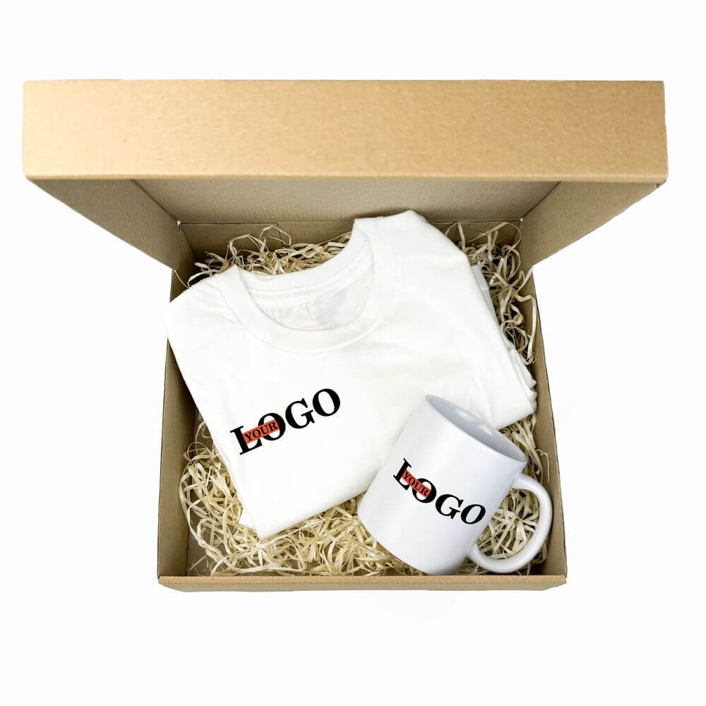 Подарунковий набір з логотипом – Футболка біла + Чашка