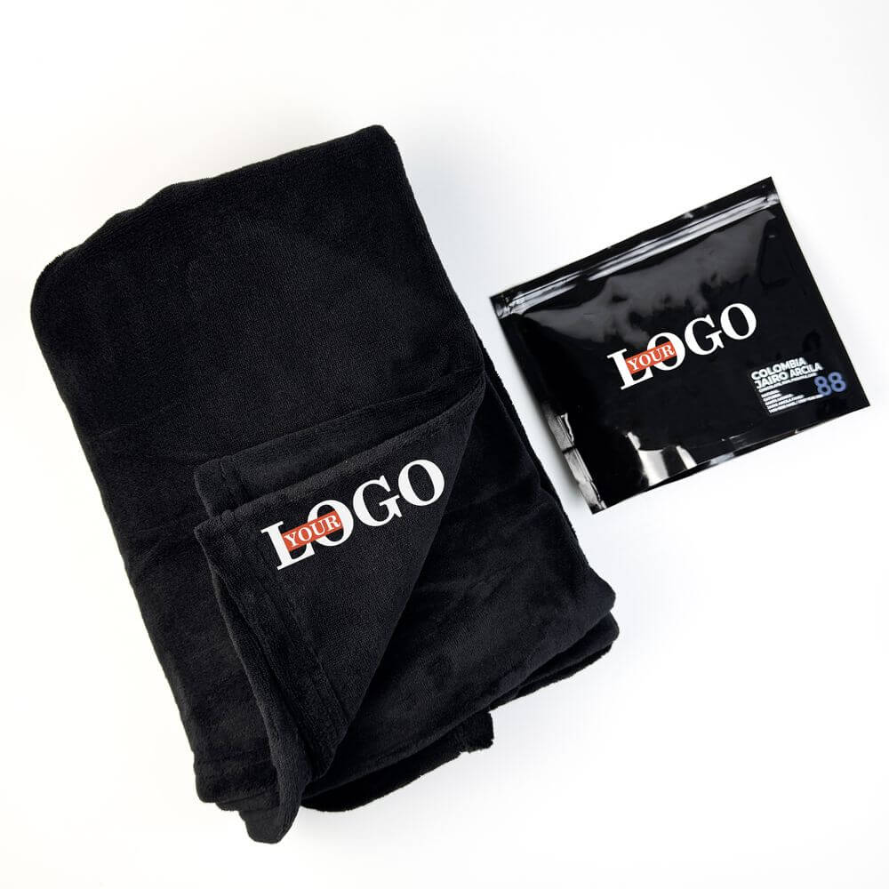 Подарунковий набір з логотипом – Кава + Плед