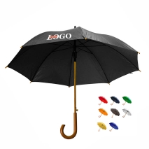 Парасоля з дерев’яною ручкою з логотипом