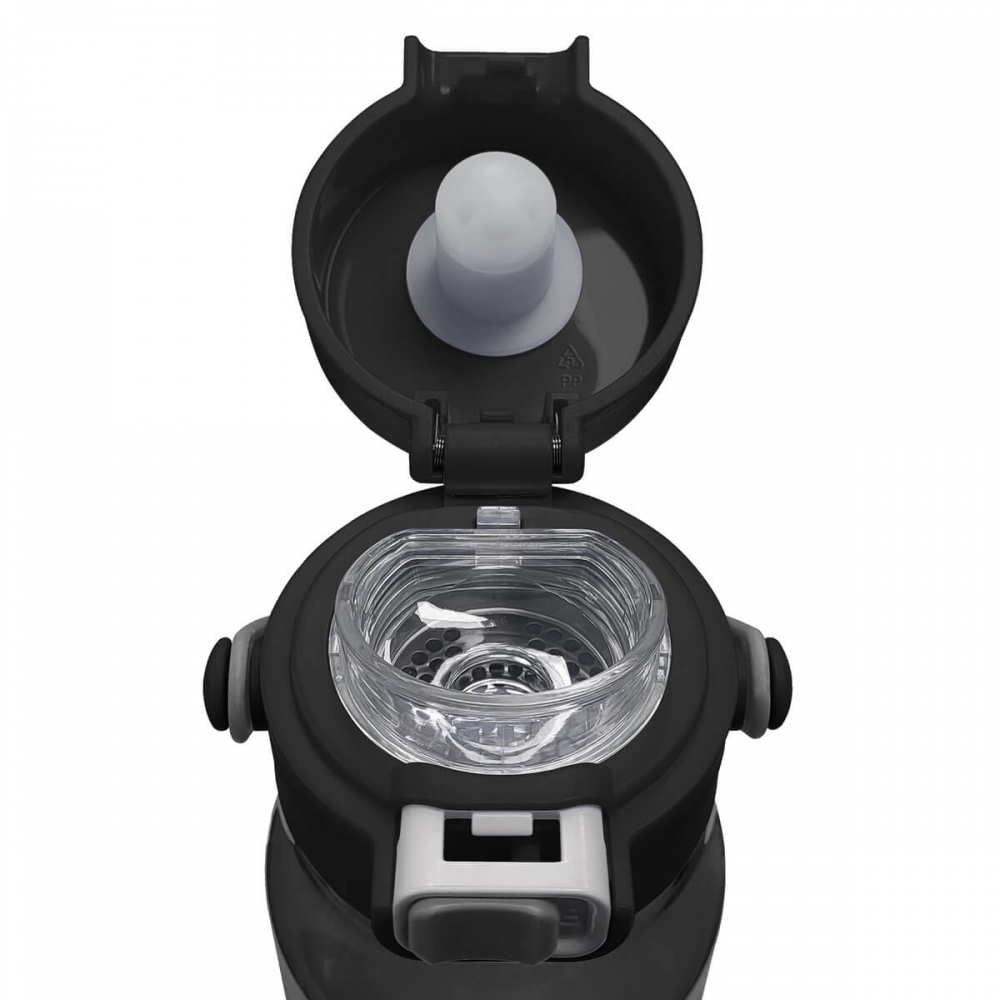 Бутылка для питья с логотипом черная