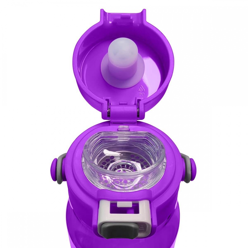 Бутылка для питья с логотипом фиолетовая