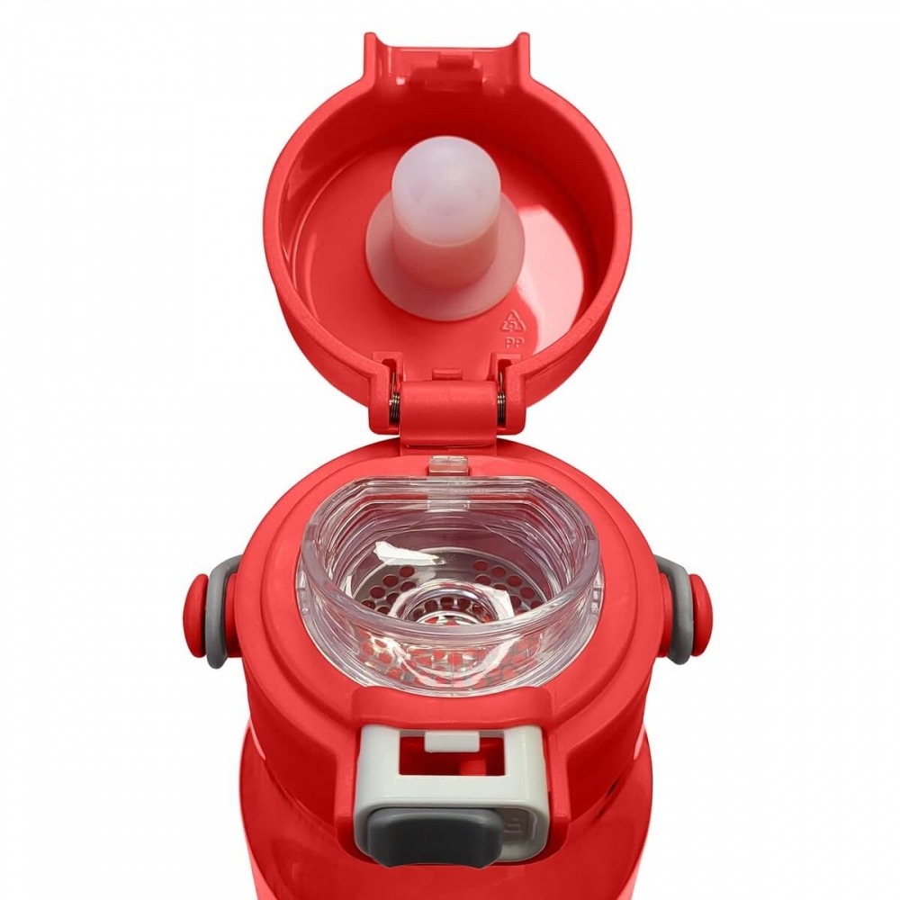 Бутылка для питья с логотипом красная