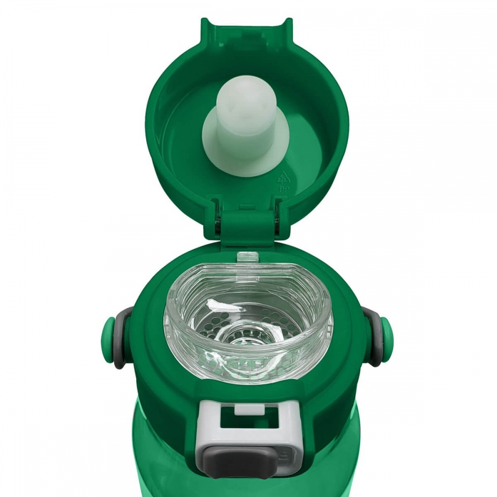 Бутылка для питья с логотипом зеленая