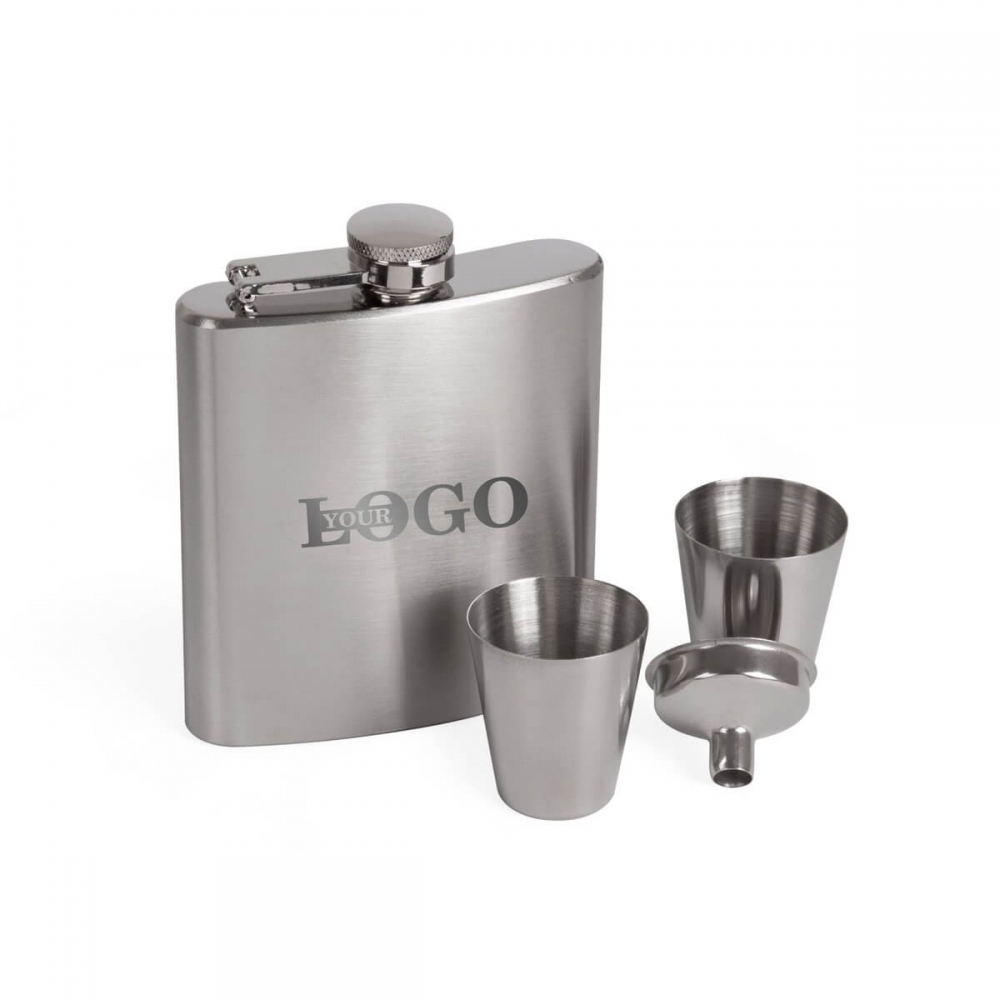 Фляга з логотипом та чарками