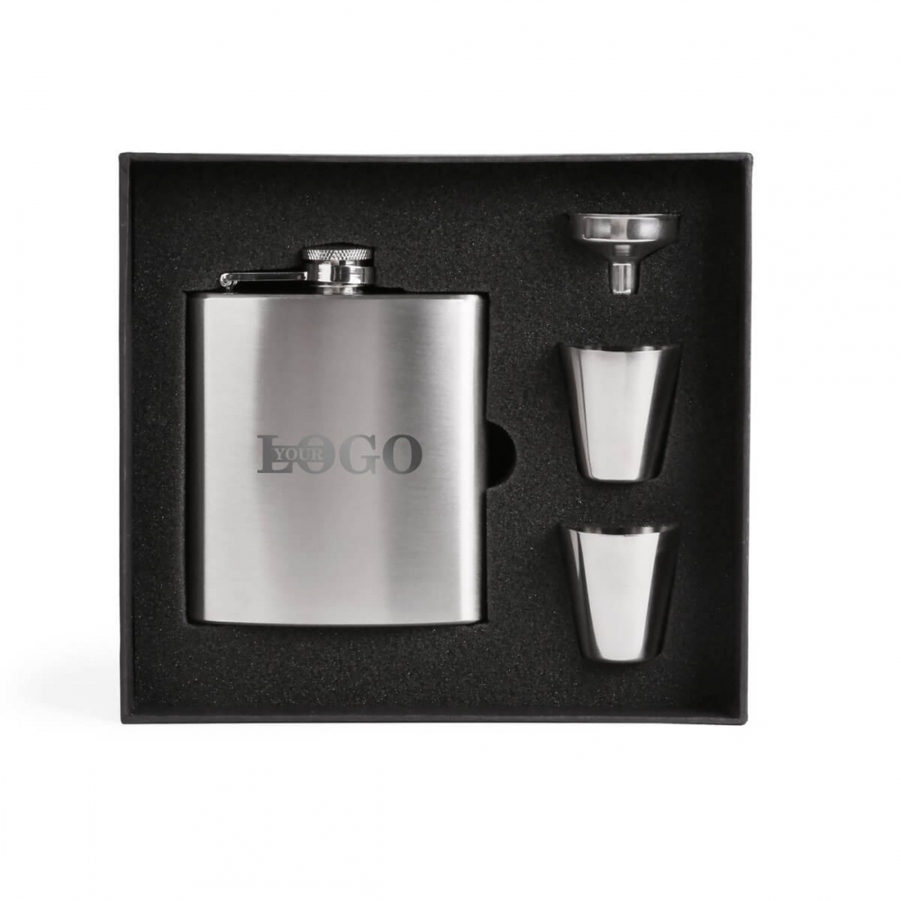 Фляга з логотипом та чарками