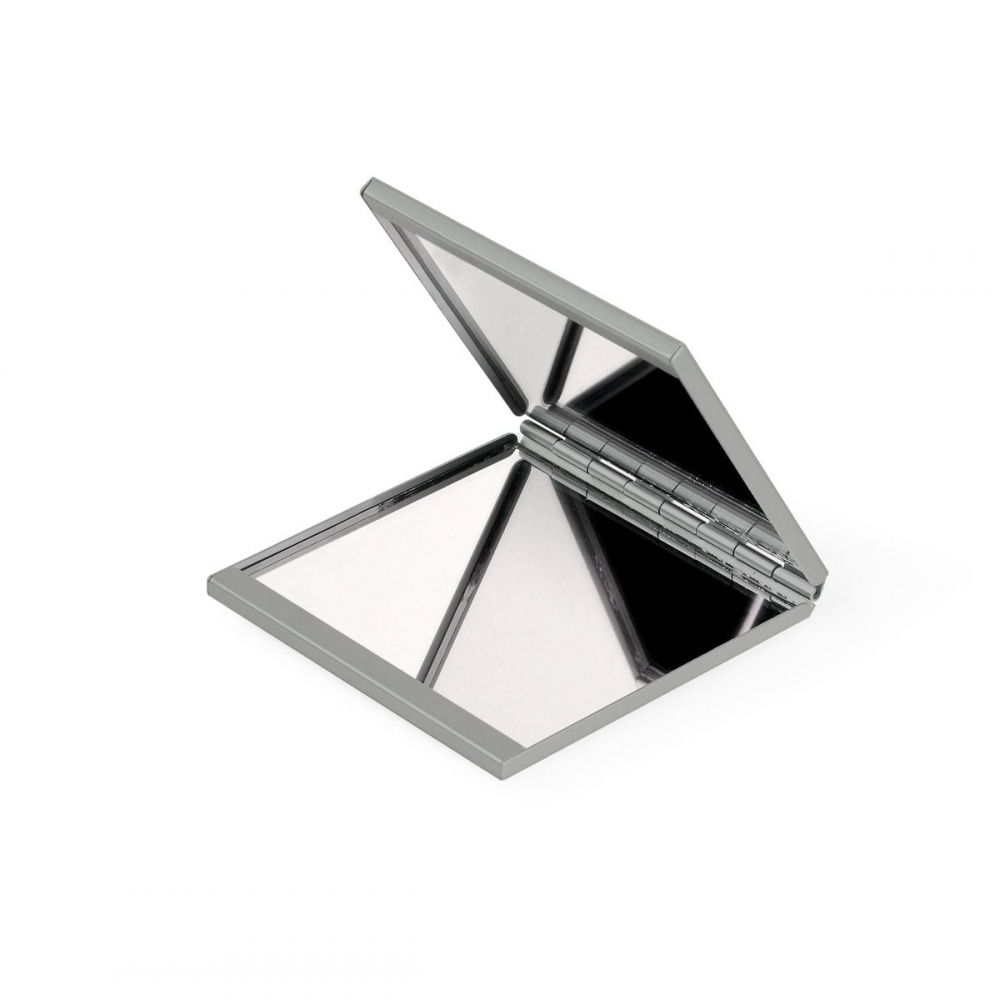 Косметическое зеркало с логотипом серое