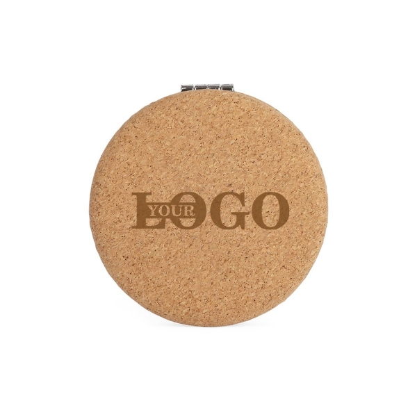 Пробковое складное зеркало с лого