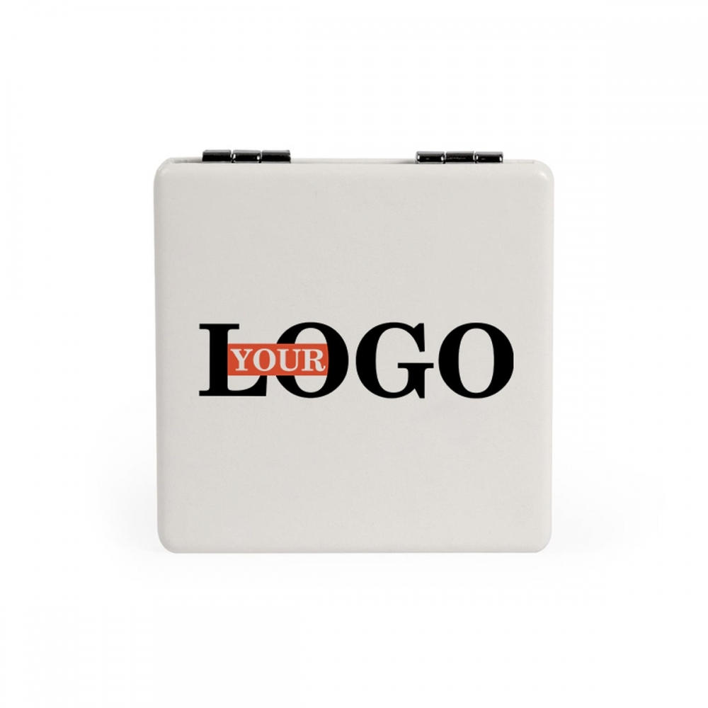 Складне квадратне дзеркало з логотипом