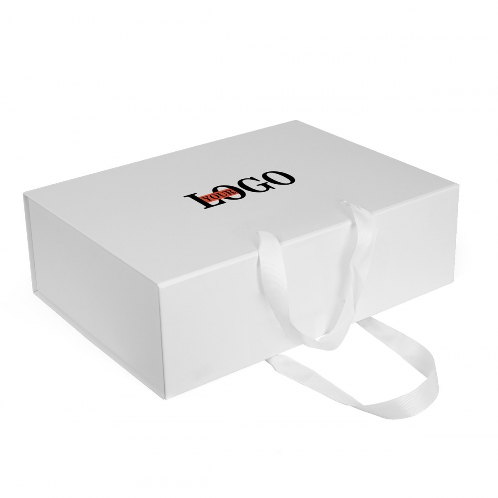 Коробка подарункова із логотипом біла