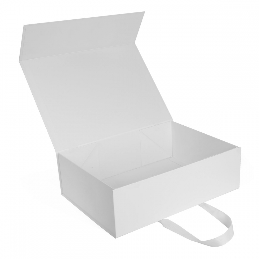 Коробка подарункова із логотипом біла