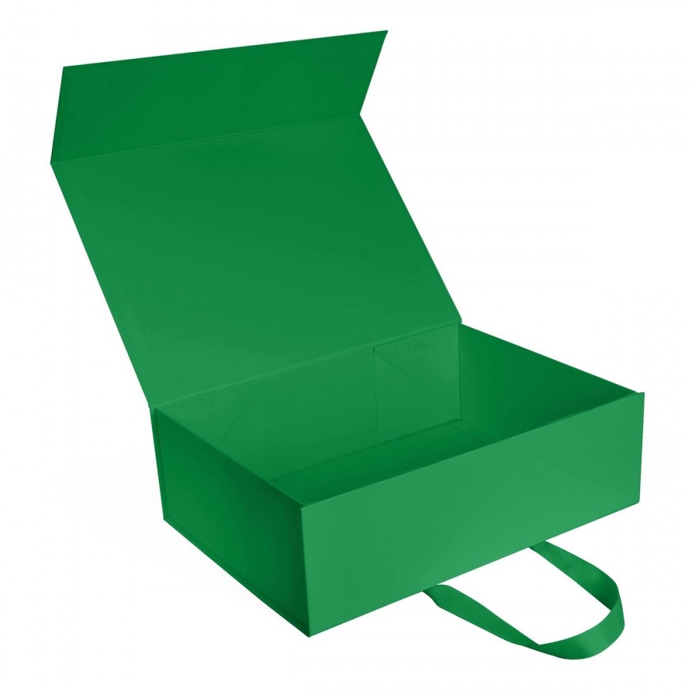 Коробка подарункова із логотипом зелена