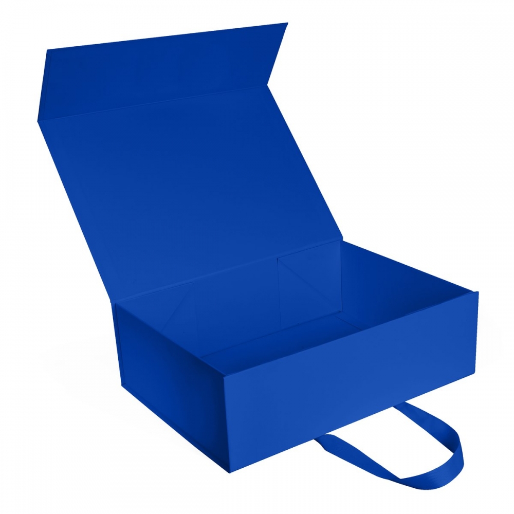 Коробка подарункова із логотипом синя