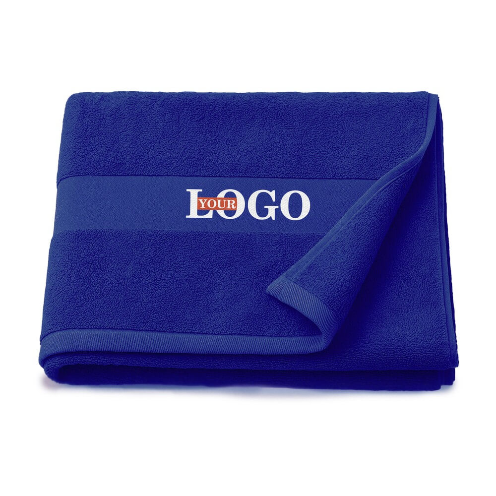 Полотенце с логотипом 70х140 синее