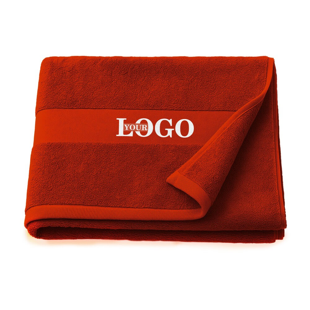 Полотенце с логотипом 70х140 красное