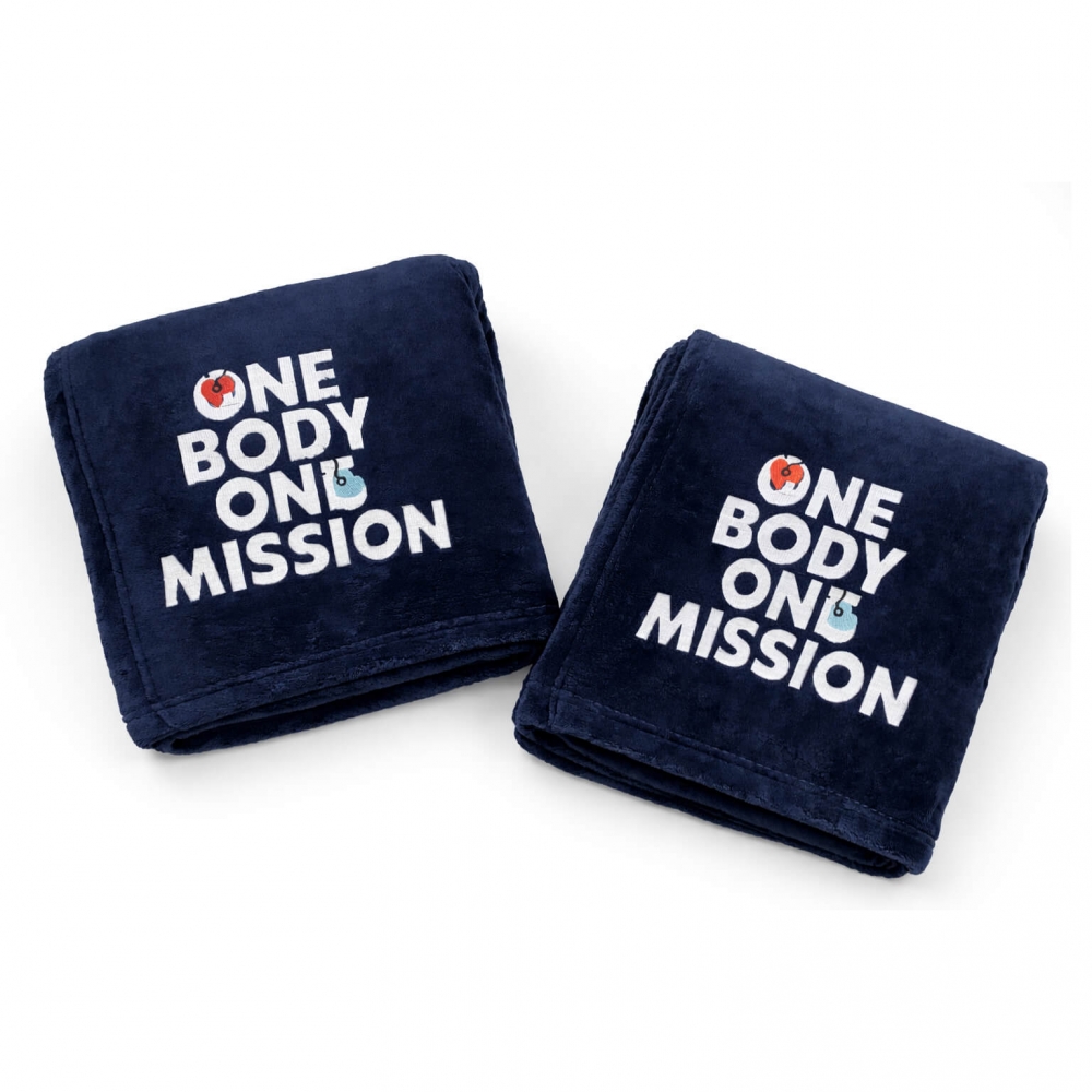 Флисовый плед с логотипом  для брендирования 130 х 180 см