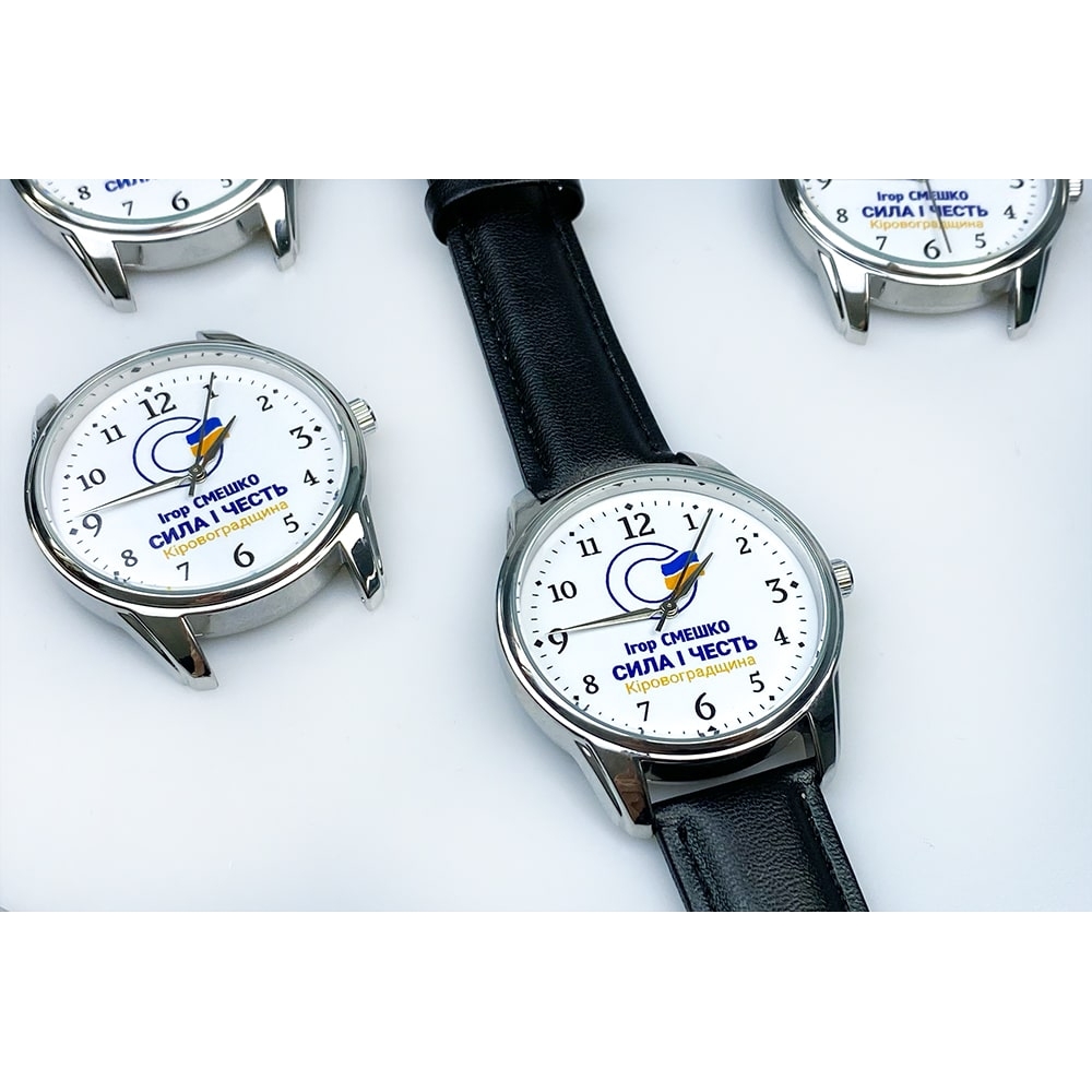 Годинники з логотипом (золото) + додатковий ремінець + коробочка