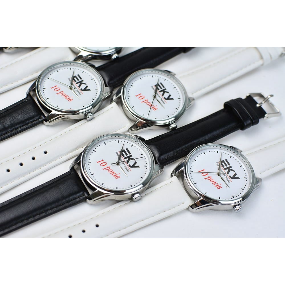 Годинники з логотипом (золото) + додатковий ремінець + коробочка