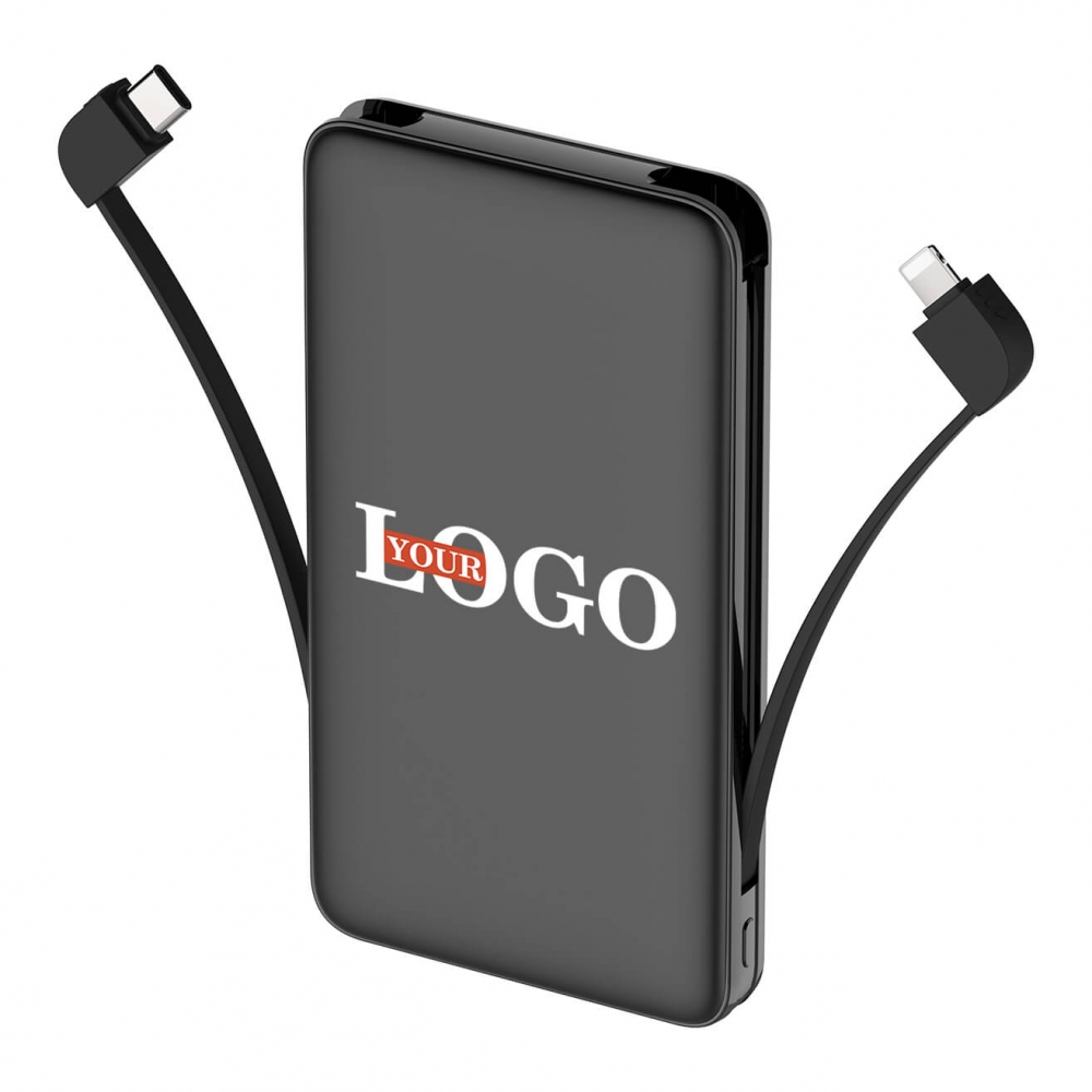 Повербанк з логотипом 10000 мАч Чорний