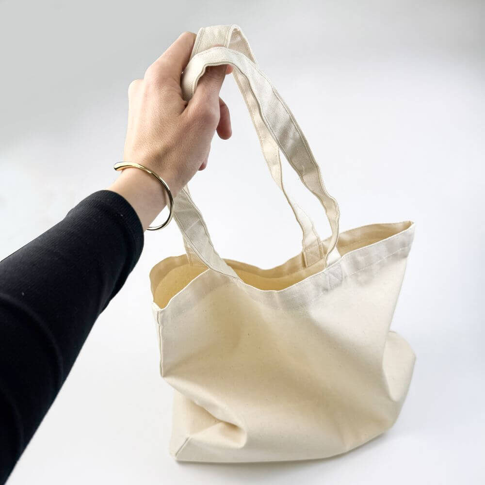 Екосумка шопер з логотипом біла