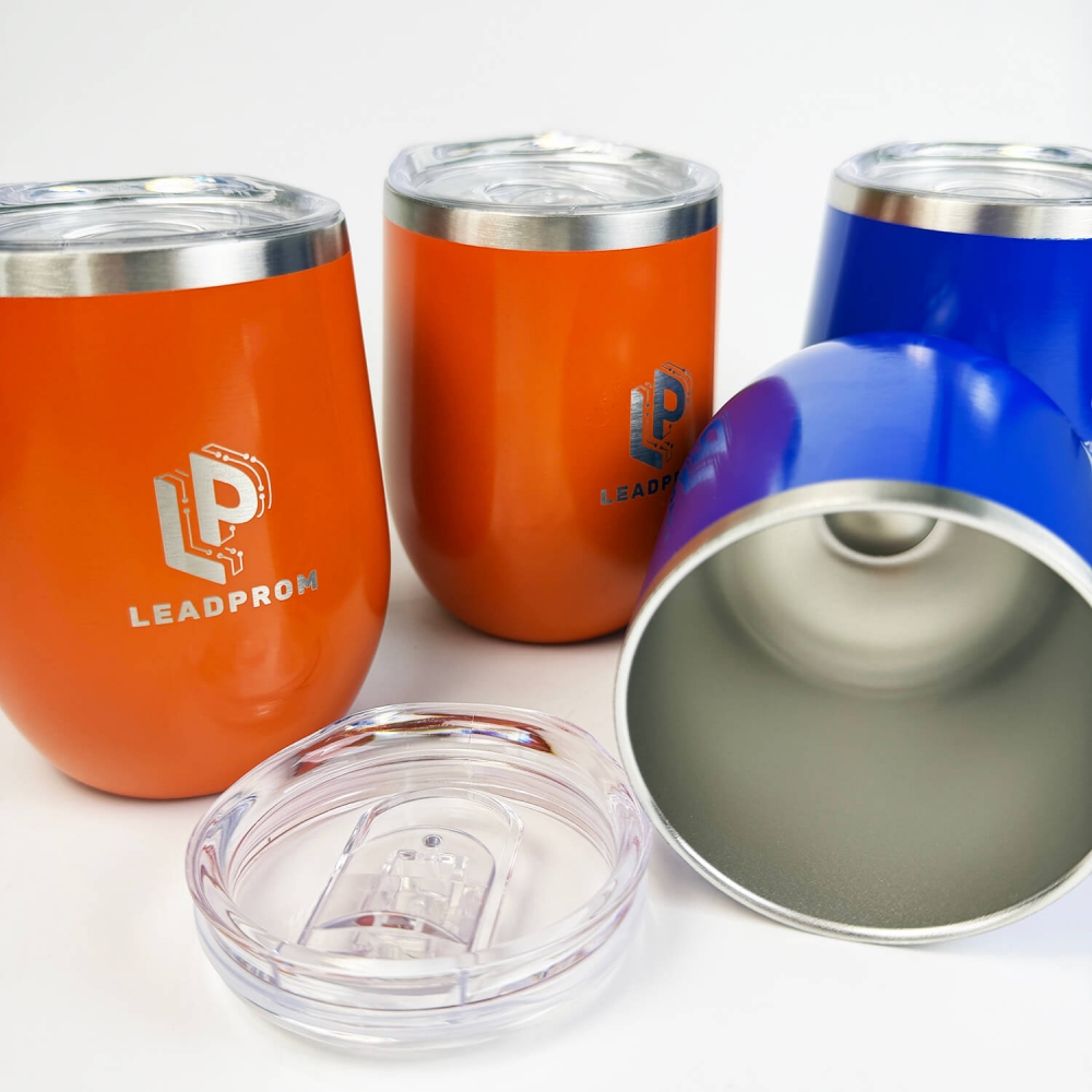 Термочашка з логотипом 350 мл чорна