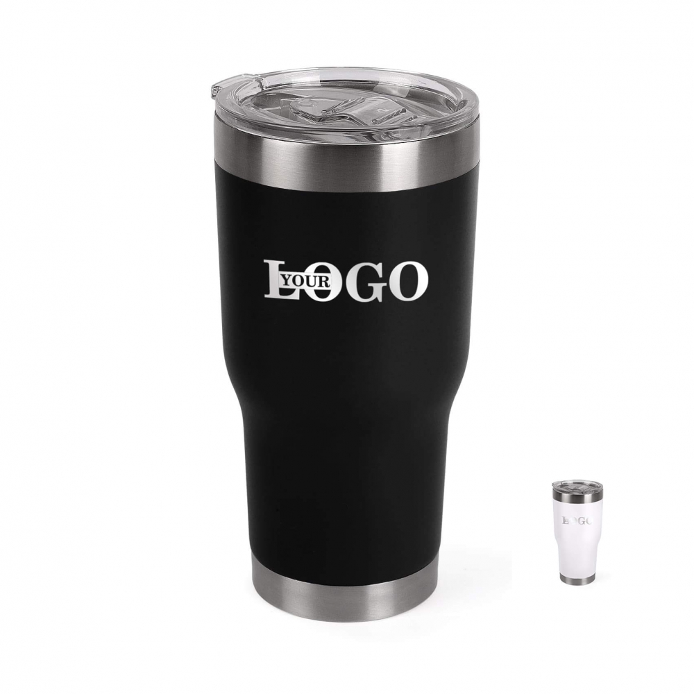 Термостакан 500 мл із логотипом чорний