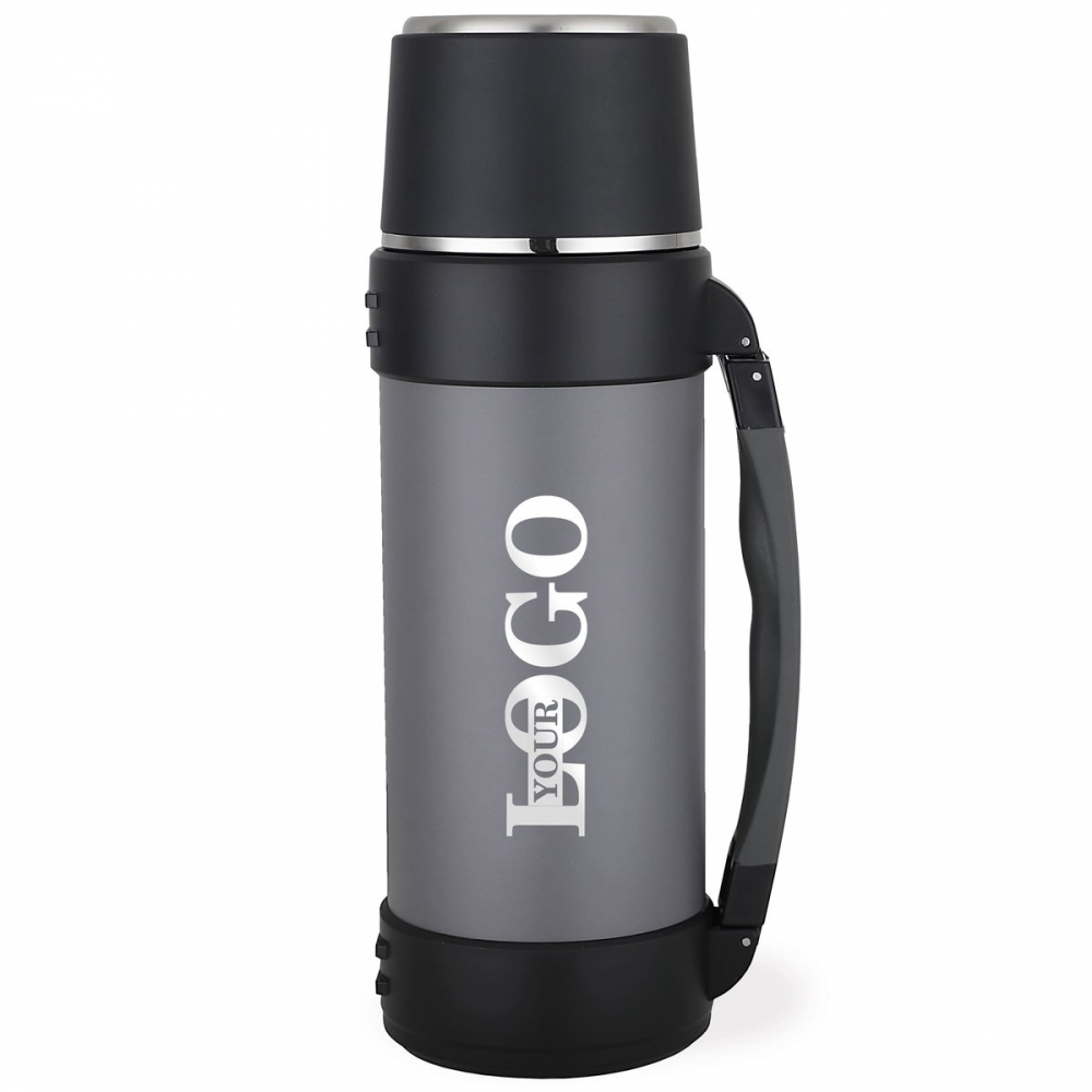 Термос преміум для брендування сірий