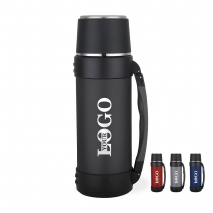 Термос із логотипом 1,5 л чорний