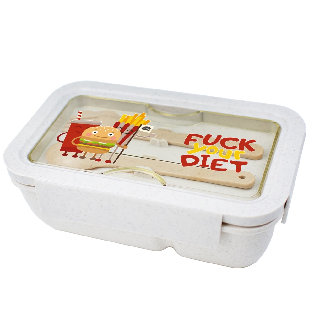 Ланч бокс Fuck your diet ( из пшеничного эко-волокна) Ланч бокс Fuck your diet ( из пшеничного эко-волокна)