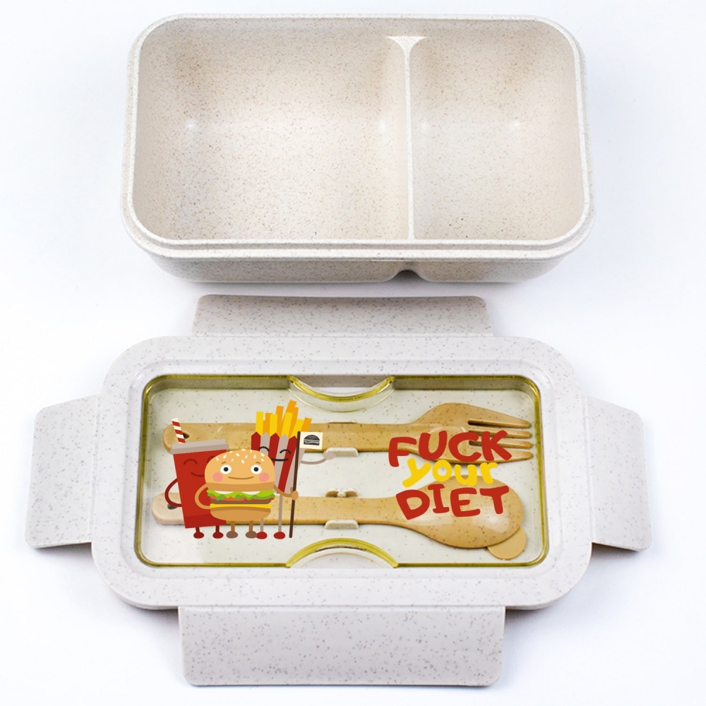 Ланч бокс Fuck your diet ( из пшеничного эко-волокна) Ланч бокс Fuck your diet ( из пшеничного эко-волокна)