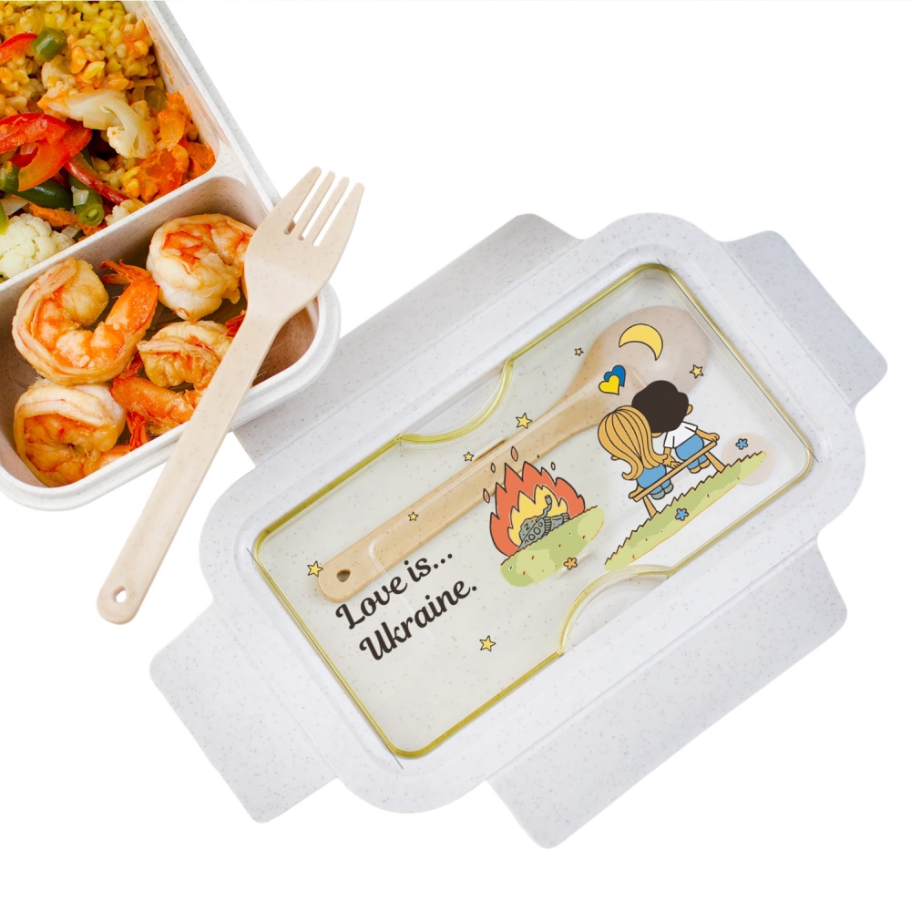 Ланч бокс Love is Ukraine (из пшеничного эко-волокна) Ланч бокс Love is Ukraine (из пшеничного эко-волокна)