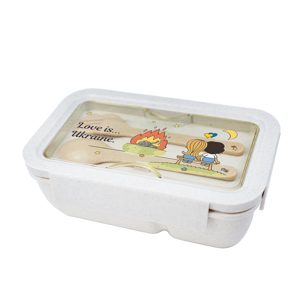Ланч бокс Love is Ukraine (из пшеничного эко-волокна) Ланч бокс Love is Ukraine (из пшеничного эко-волокна)