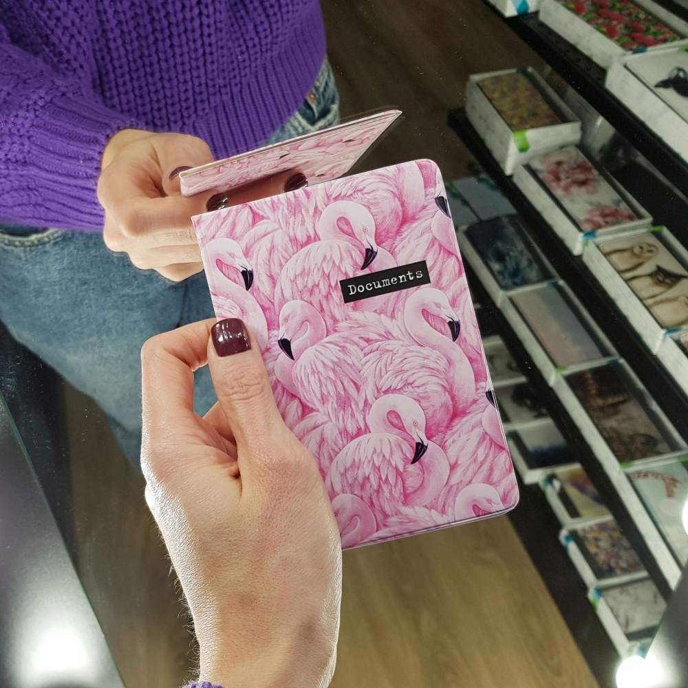 Обложка для документов 5 в 1 Фламинго ZIZ Обложка для документов 5 в 1 Фламинго ZIZ