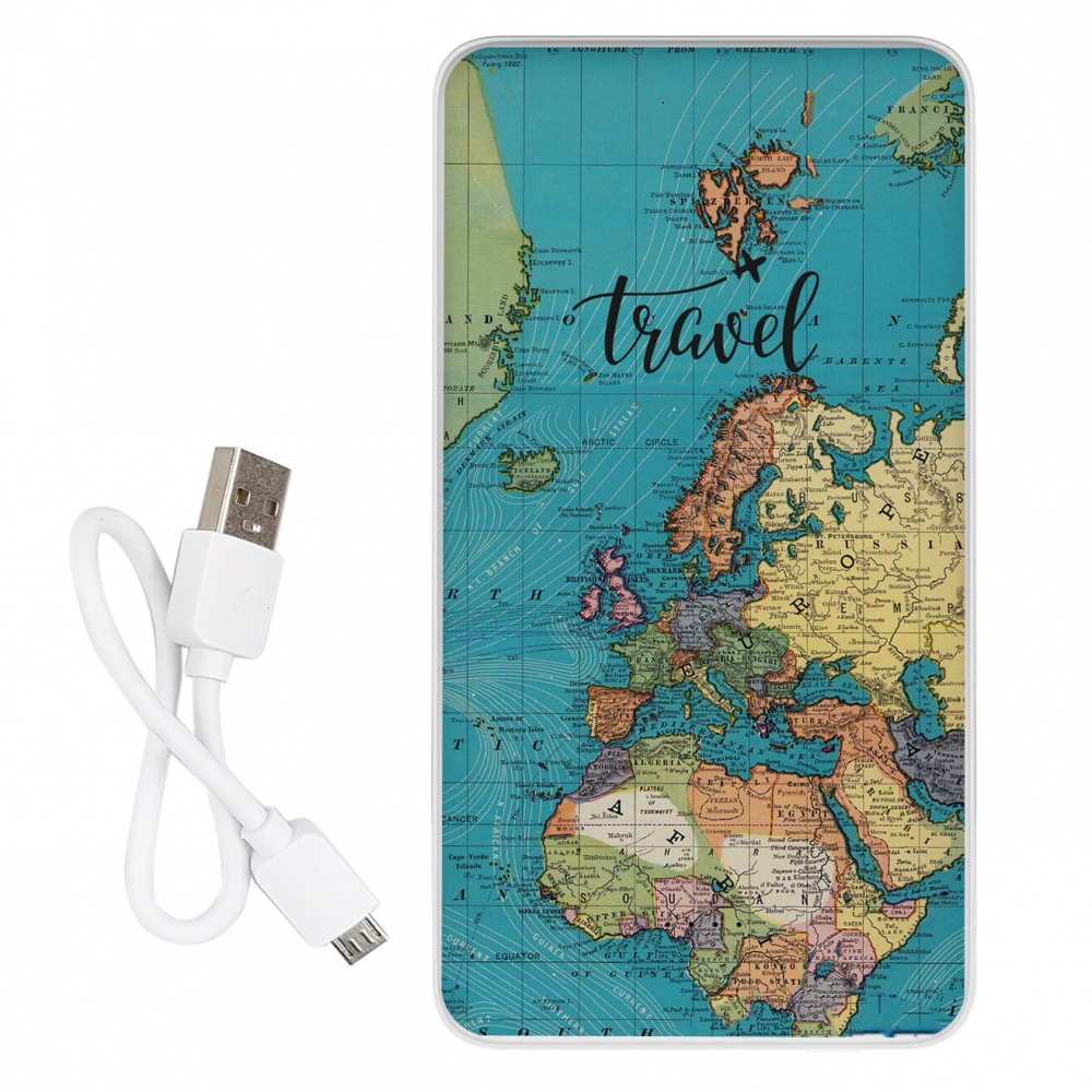 Повербанк ZIZ Карта путешествий 10000 мАч