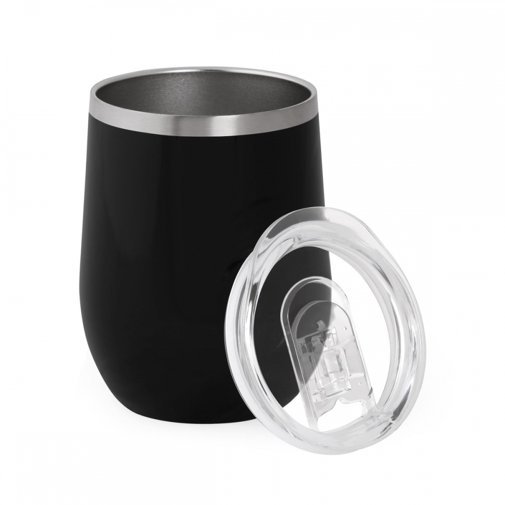 Термочашка з логотипом 350 мл чорна