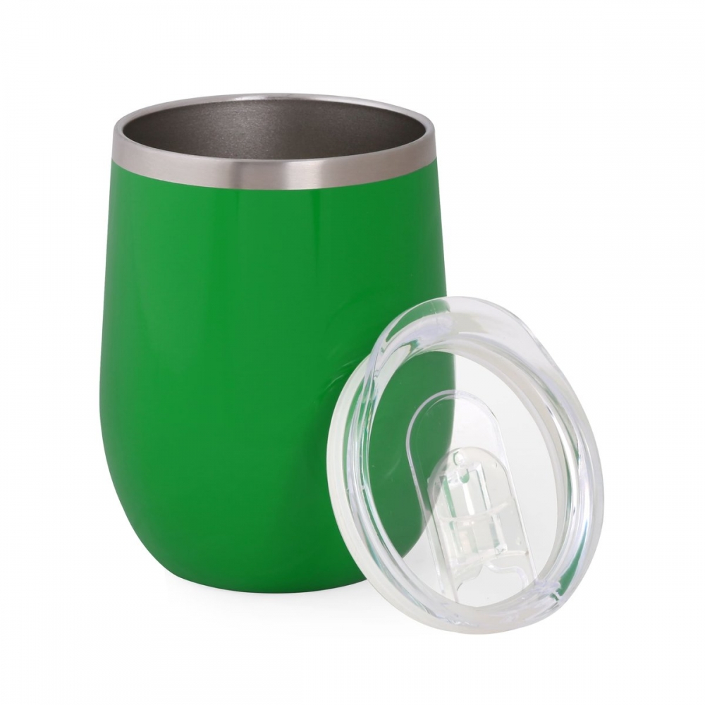 Термочашка металева з логотипом 350 мл зелена