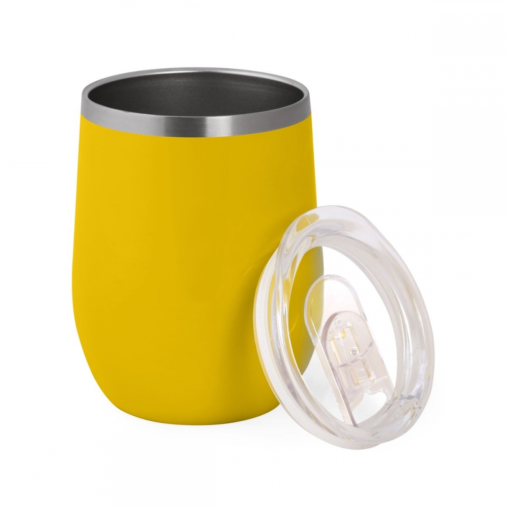 Термочашка з логотипом 350 мл жовта